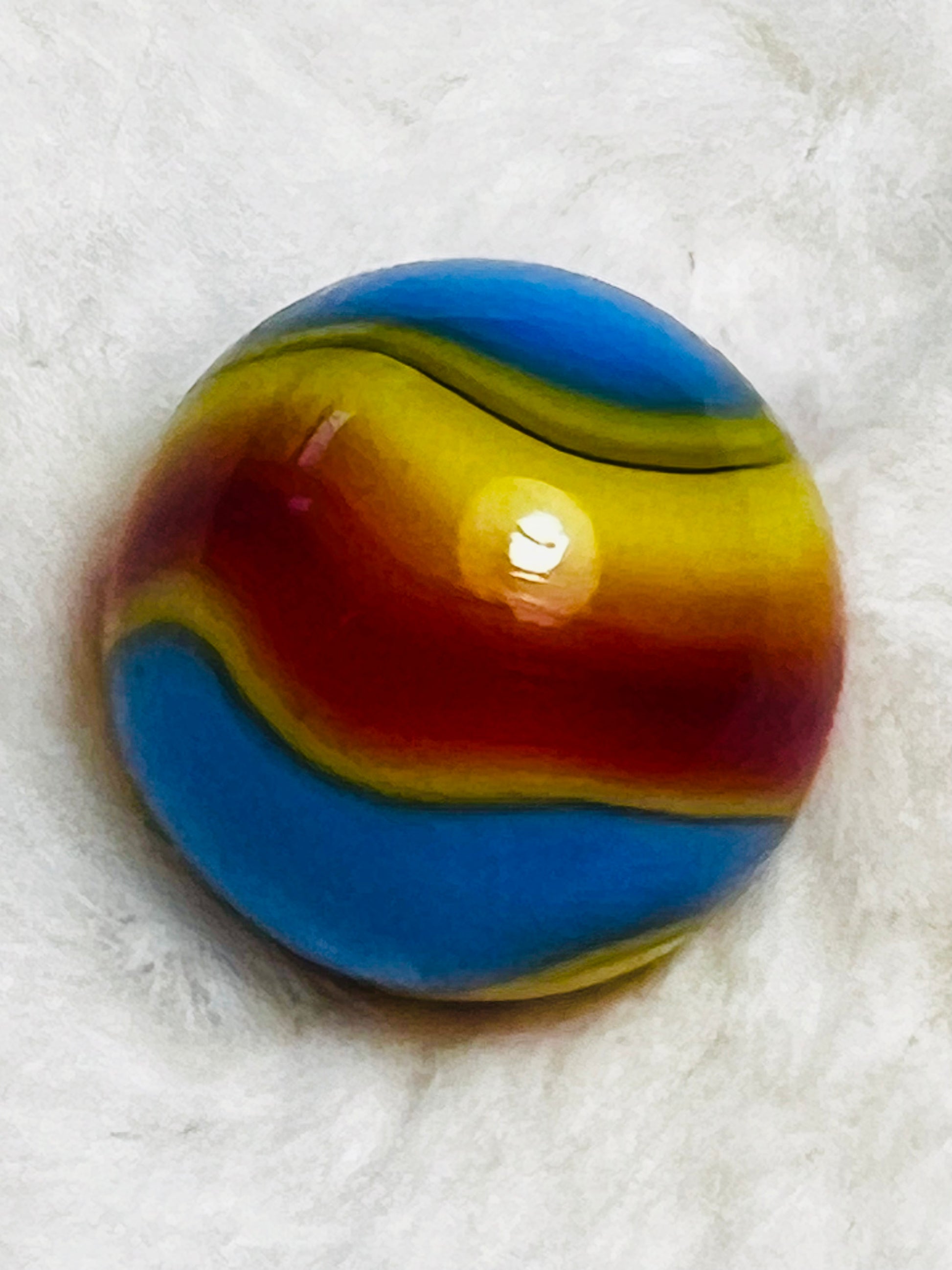 SOLD!! VIntage Akro Superman Corkscrew Marble Mint and Shiny 13/16