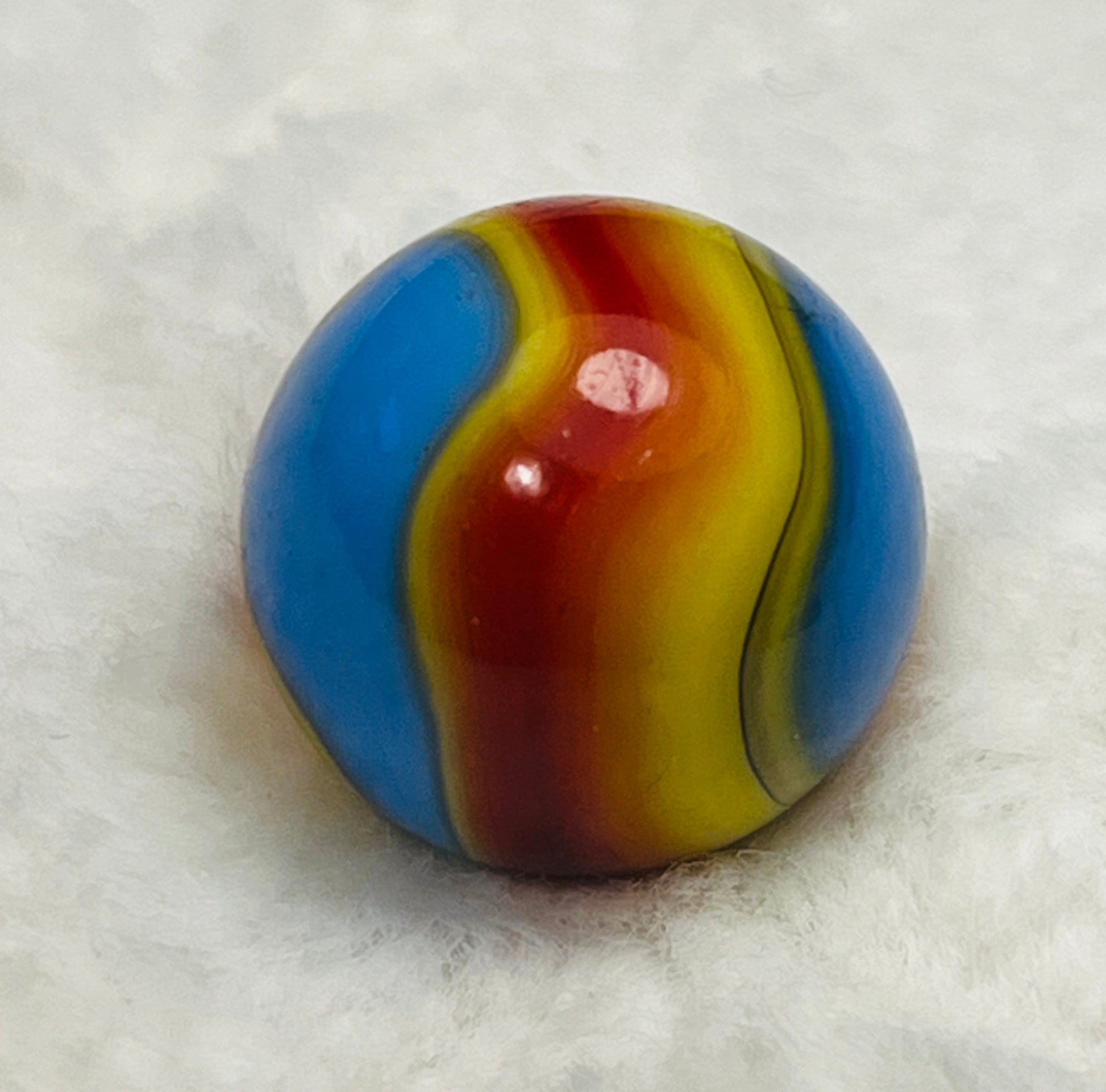 SOLD!! VIntage Akro Superman Corkscrew Marble Mint and Shiny 13/16